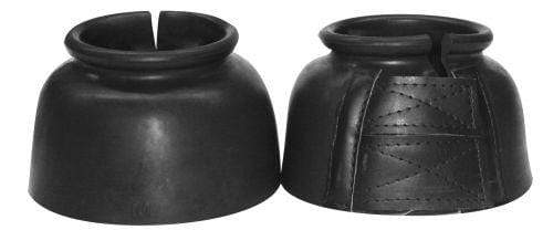 Showman Showman Rubber Bell Boots with Double Velcro Closure
