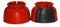 Showman Showman Rubber Bell Boots with Double Velcro Closure