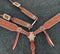Showman Showman Single Ear Headstall Set with Teal Buck Stitch Trim