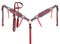Showman Showman Single Ear Headstall Set with Teal Buck Stitch Trim