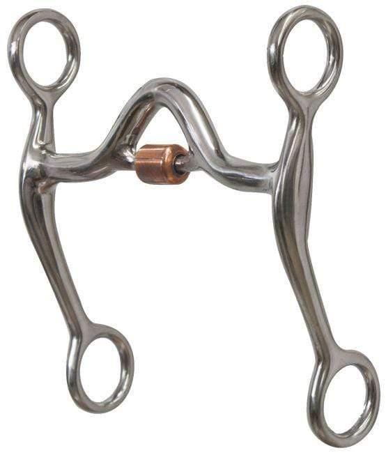 Showman Stainless Steel Curb Bit With Copper Roller Port