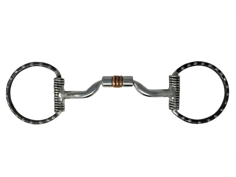 Showman Showman Stainless Steel D-Ring Bit with Copper Roller Center