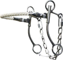 Showman Showman Stainless Steel Hackamore With Rope Nose