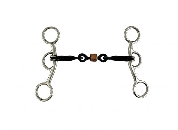 Showman Showman Stainless Steel JR Cowhorse Bit with Dog Bone and Copper Roller