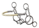 Showman Showman Stainless Steel Rope Nose Hackamore With Twisted Dog Bone Mouth