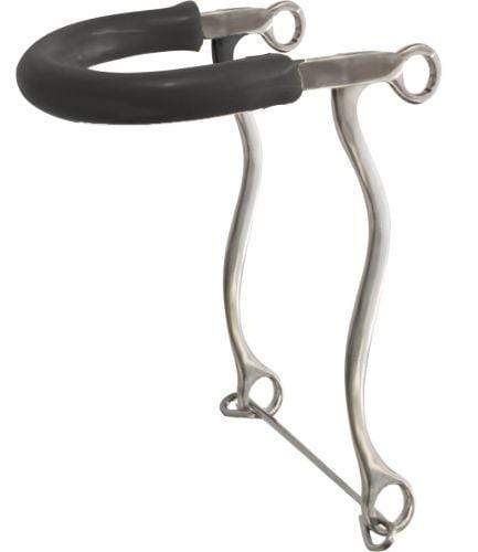 Showman Showman Stainless Steel Rubber Nose Hackamore