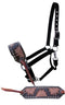 Showman Showman Sunflower Tooled Bronc Nose Halter with Buckstitch Trim