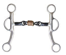 Showman Showman Sweet Iron Dog Bone Mouth Snaffle Bit With Copper Rings