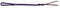 Showman Showman Two Tone Braided Nylon Quirt With Leather Popper