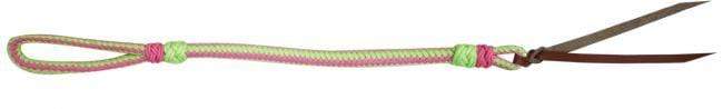 Showman Showman Two Tone Braided Nylon Quirt With Leather Popper