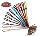 Showman Showman Two Tone Braided Nylon Quirt With Leather Popper