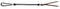 Showman Showman Two Tone Braided Nylon Quirt With Leather Popper