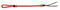 Showman Showman Two Tone Braided Nylon Quirt With Leather Popper