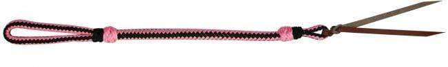 Showman Showman Two Tone Braided Nylon Quirt With Leather Popper