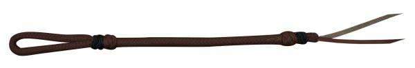 Showman Showman Two Tone Braided Nylon Quirt With Leather Popper