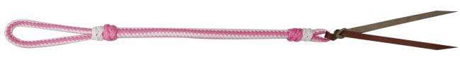 Showman Showman Two Tone Braided Nylon Quirt With Leather Popper