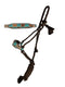 Showman Showman Woven Brown Nylon Mule Tape Halter with Gator Patchwork Noseband