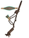 Showman Showman Woven Brown Nylon Mule Tape Halter with Tooled Medium Oil Flower Noseband