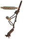 Showman Showman Woven Brown Nylon Mule Tape Halter with Tooled Medium Oil Flower Noseband