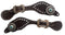 Showman Showman Youth Basket Weave Tooled Spur Straps