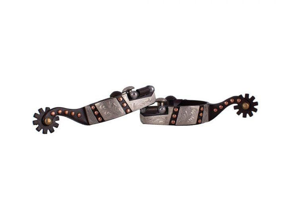 Showman Showman Youth Brown Steel Spur with Copper Studs