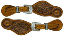 Showman Showman Youth Floral Tooled Spur Straps