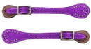Showman Showman Youth Glitter Leather Spur Straps