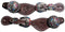 Showman Showman Youth Leather Spur Straps with Floral Tooling