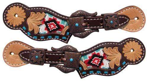 Showman Showman Youth Navajo Beaded Spur Straps