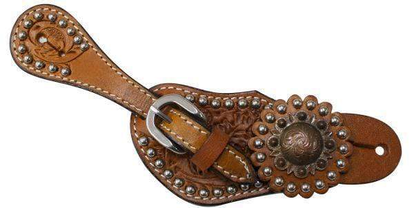 Showman Showman Youth Silver Studded Spur Straps