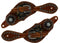 Showman Showman Youth Size Painted Floral Tooled Spur Straps With Crystal Conchos