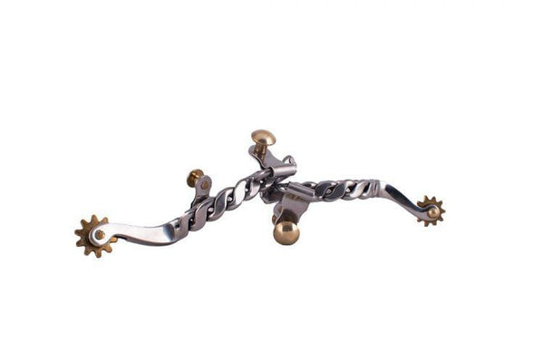 Showman Showman Youth Stainless Steel Twisted Band Spurs