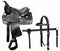 Showman Silver Beaded 12" Pony Saddle Set