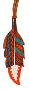 Showman Southwest Painted Leather Tie On