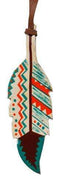Showman Southwest Painted Leather Tie On