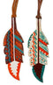 Showman Southwest Painted Leather Tie On
