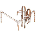 Tough-1 3 Piece Silver Show Set - Futurity Brow Headstall, Split Reins and Breastcollar with Silver Accents