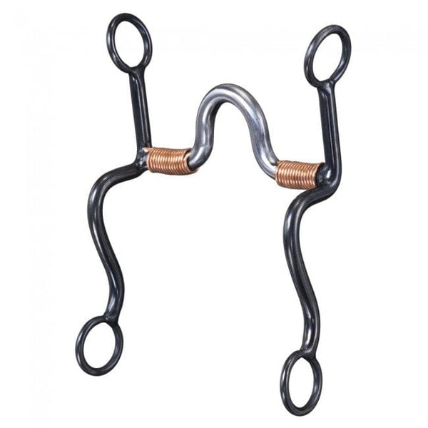 Tough-1 Black Steel S Shank High Port Sweet Iron Curb