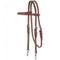 Tough-1 Harness Leather Browband Headstall w/ Snap Ends