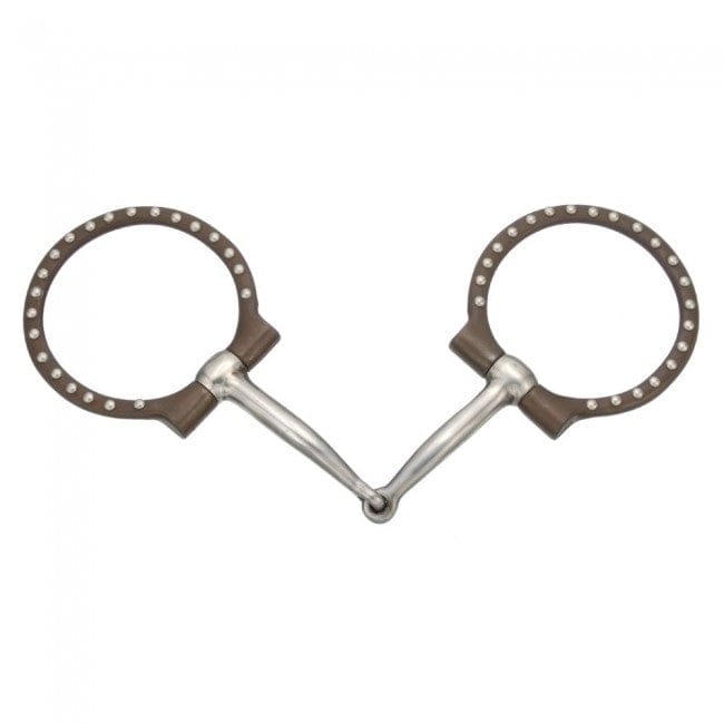 Tough-1 Kelly Silver Star Off-Set Dee Bit w/ Dots Snaffle