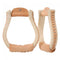 Tough-1 Leather Laced 1" Wide Rawhide Oxbow Stirrups with 3" Neck