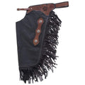 Tough-1 Premium Smooth Leather Chinks with Basketweave Filigree