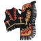 Tough-1 Premium Youth Chap and Vest Set with Bucking Horse and Flame Design