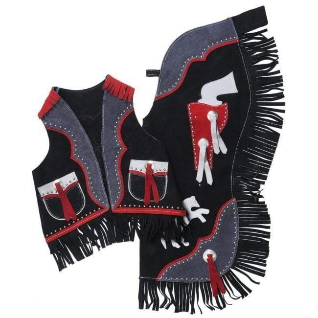 Tough-1 Premium Youth Chap and Vest Set with Gun Design