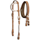 Tough-1 Single Ear Headstall with Silver Accents and Matching Reins