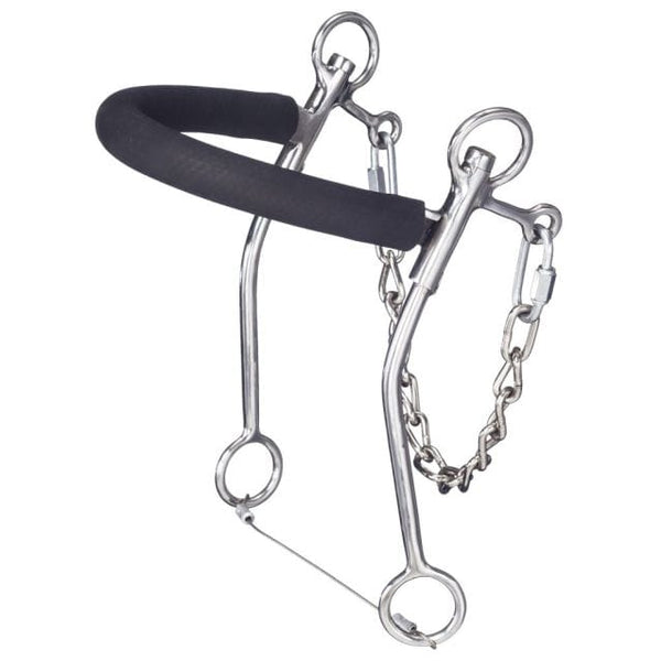 Tough-1 Tough1 Stainless Steel Hackamore with Rubber Tubing