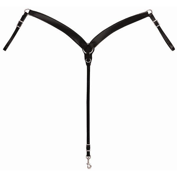 Weaver Weaver Black Leather Contoured Ring-in-Center Breast Collar