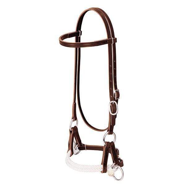 Weaver Weaver Double Rope Deluxe Latigo Leather Side Pull