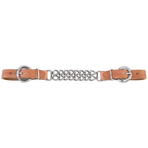 Weaver Weaver Harness Leather 4 1/4" Double Flat Link Chain Curb Strap