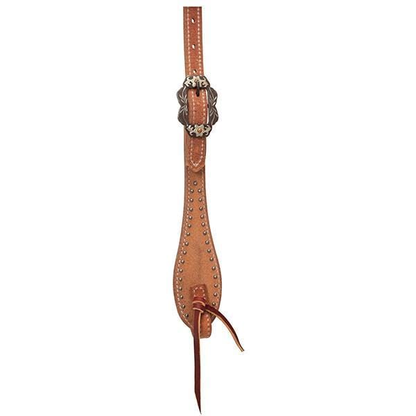 Weaver Weaver Rough Out Russet Harness Leather Browband Headstall with Spots